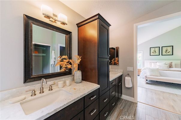 Bathroom, Bedroom, Dual Sink Vanities, Interior, Wood Texture Flooring