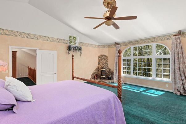 Bedroom, Fireplace, Interior