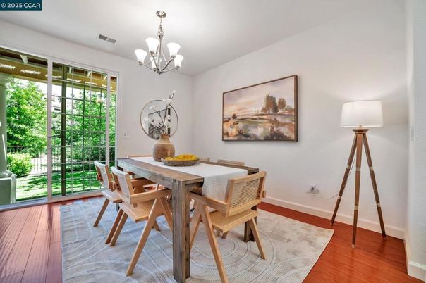 Chandelier, Dining room, Interior, Wood Texture Flooring