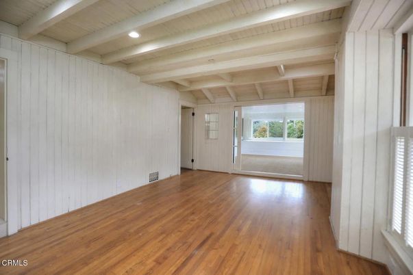 Empty room, Interior, Recessed Lighting, Wooden Ceilings, Wood Texture Flooring, Wooden Walls