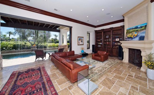 Fireplace, Interior, Living room, Recessed Lighting