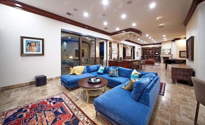 Interior, Living room, Recessed Lighting