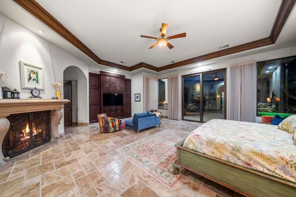 Bedroom, Fireplace, Interior, Recessed Lighting