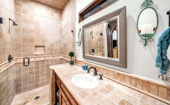 Bathroom, Glass Shower, Interior, Tile Countertops