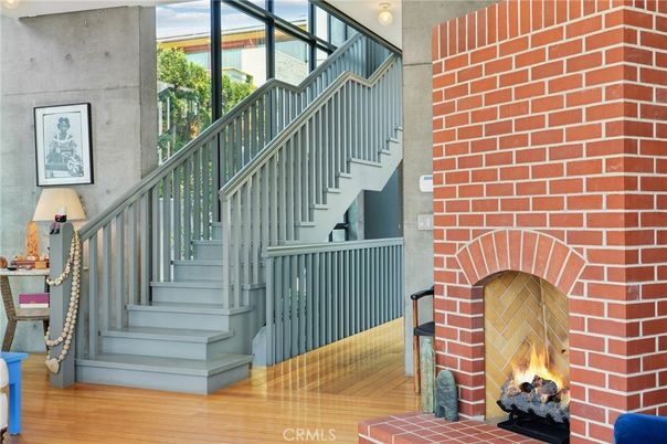 Fireplace, Interior, Wood Texture Flooring