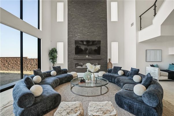 Fireplace, Interior, Living room, Stone Walls