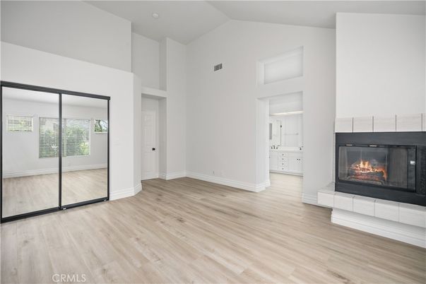 Empty room, Fireplace, Interior, Wood Texture Flooring
