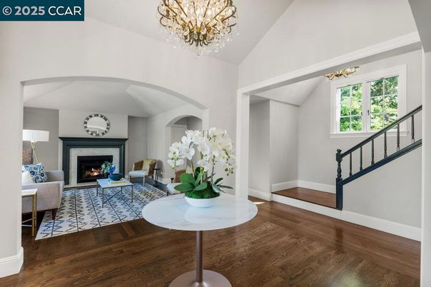 Chandelier, Fireplace, Interior, Living room, Wood Texture Flooring