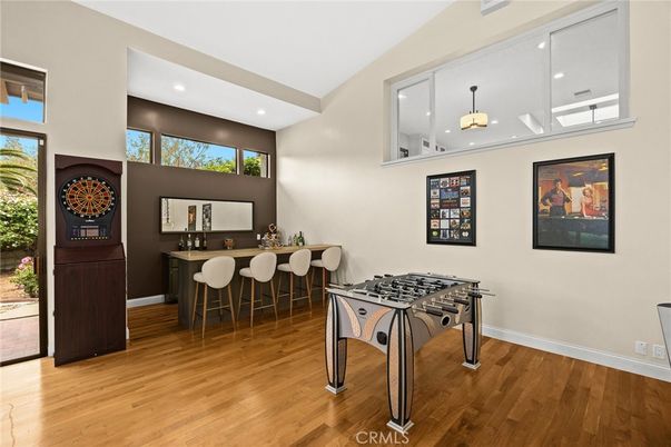 Game Room, Interior, Recessed Lighting, Wood Texture Flooring