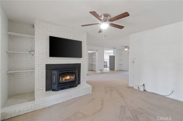 Empty room, Fireplace, Interior, Stone Walls
