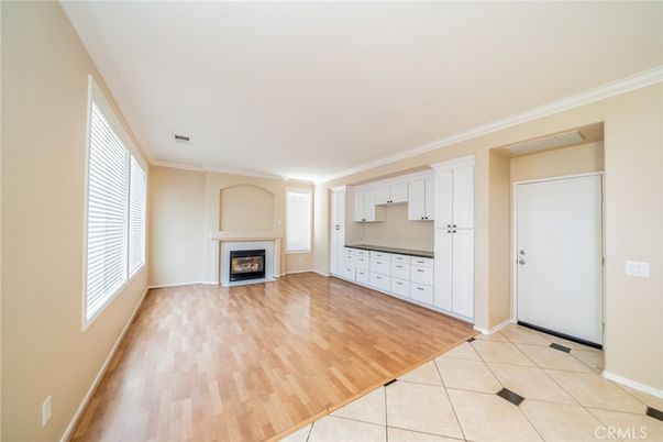 Empty room, Fireplace, Interior, Wood Texture Flooring