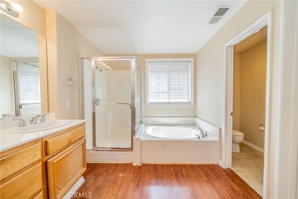 Bathroom, Glass Shower, Interior, Wood Texture Flooring