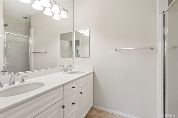Bathroom, Dual Sink Vanities, Glass Shower, Interior