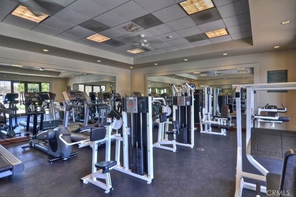 Fitness Equipment, Gym, Interior, Recessed Lighting