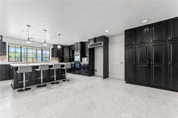 Interior, Kitchen, Marble, Pendant Lights, Recessed Lighting