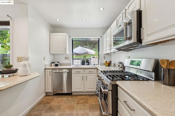 Interior, Kitchen, Recessed Lighting, Stainless Steel Appliances