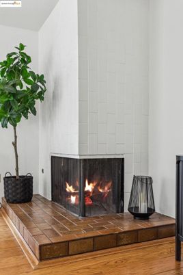 Fireplace, Interior, Wood Texture Flooring
