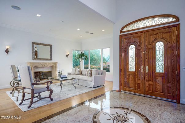 Fireplace, Interior, Recessed Lighting, Wood Texture Flooring