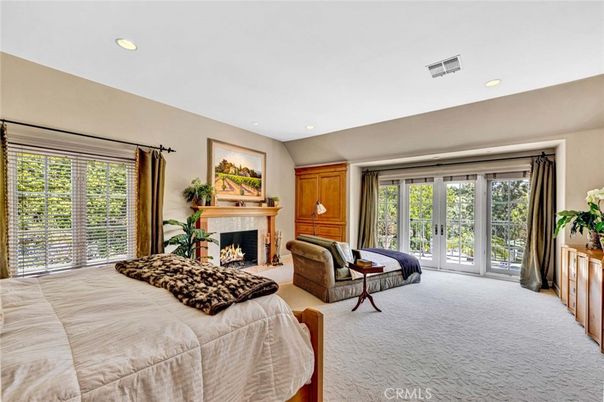Bedroom, Fireplace, Interior, Recessed Lighting