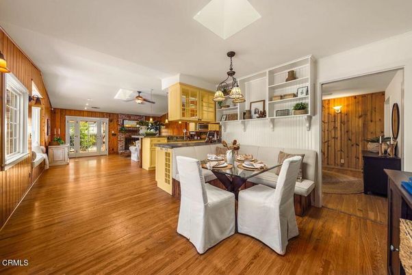 Dining room, Interior, Kitchen, Wood Texture Flooring, Wooden Walls