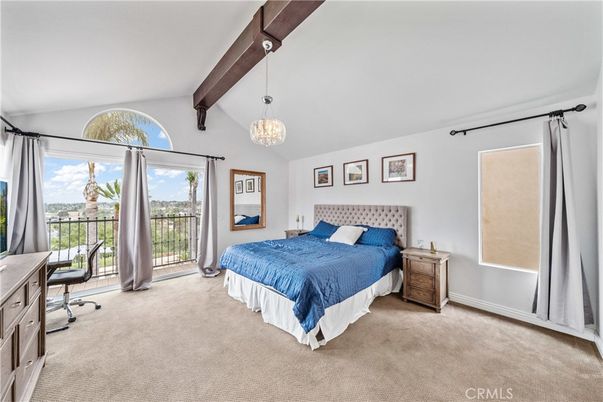 Bedroom, Interior, Pendant Lights, Wooden Beams