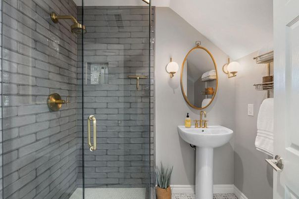 Bathroom, Glass Shower, Interior