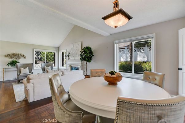 Dining room, Fireplace, Interior, Living room, Wood Texture Flooring