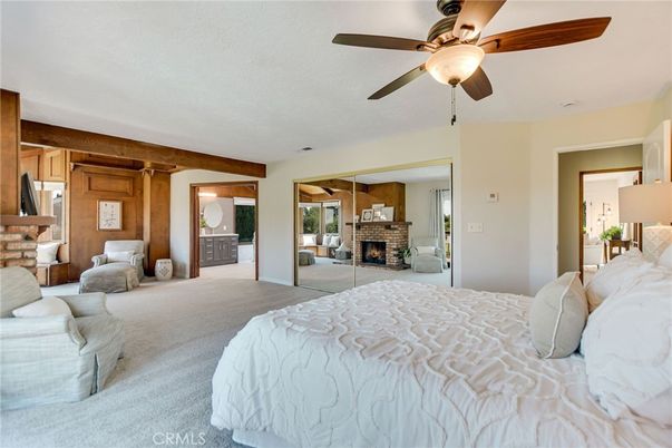 Bedroom, Fireplace, Interior