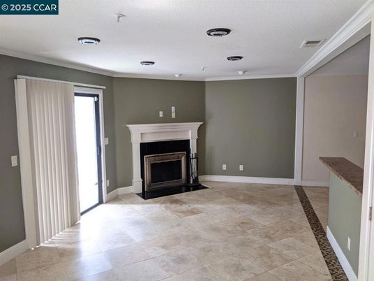 Empty room, Fireplace, Interior, Recessed Lighting