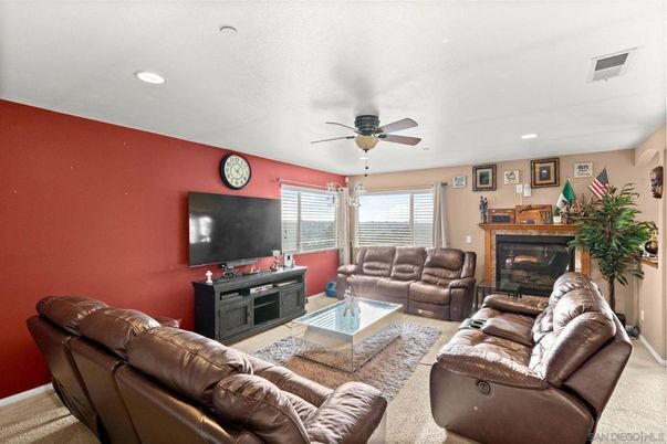 Fireplace, Interior, Living room, Recessed Lighting