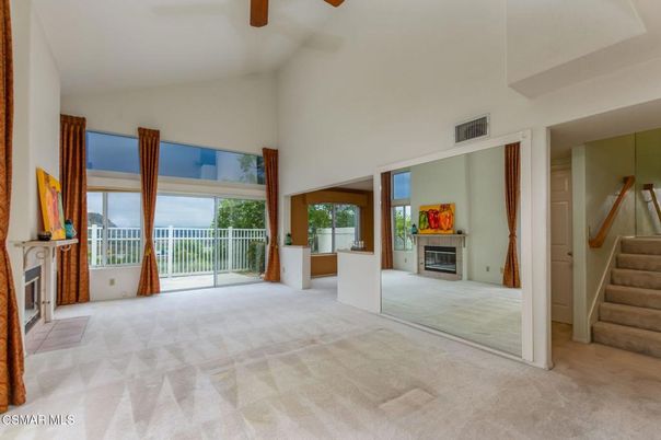 Empty room, Fireplace, Interior