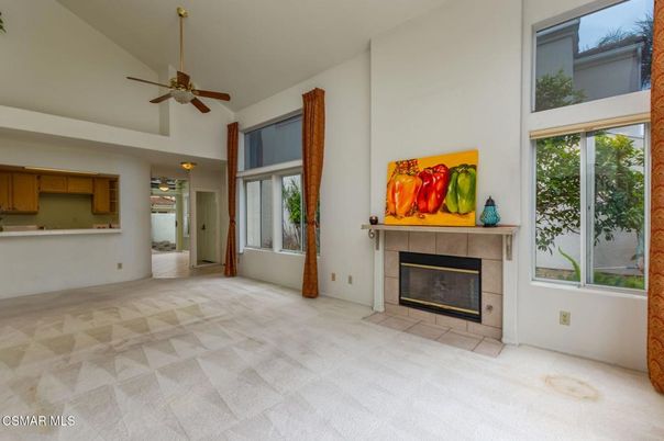 Empty room, Fireplace, Interior