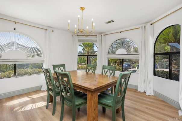 Chandelier, Dining room, Interior, Wood Texture Flooring