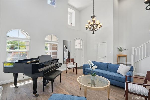 Chandelier, Interior, Living room, Piano, Wood Texture Flooring