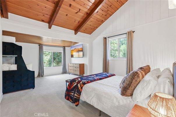 Bedroom, Interior, Wooden Beams, Wooden Ceilings