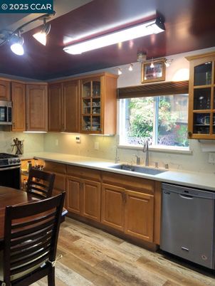 Interior, Kitchen, Wood Texture Flooring