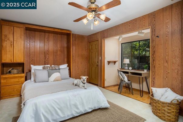 Bedroom, Home Office, Interior, Wooden Walls