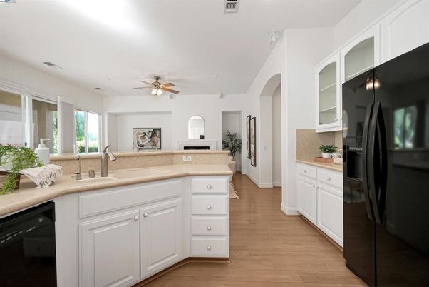 Interior, Kitchen, Wood Texture Flooring