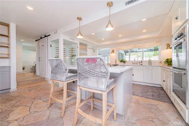 Interior, Kitchen, Pendant Lights, Recessed Lighting, Stainless Steel Appliances