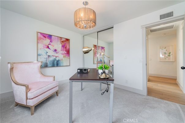 Chandelier, Home Office, Interior, Wood Texture Flooring