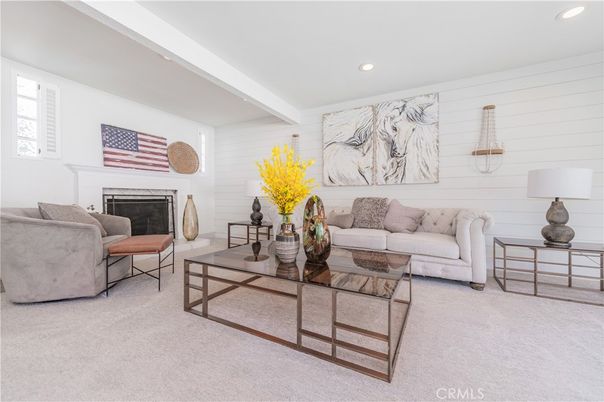Fireplace, Interior, Living room, Recessed Lighting