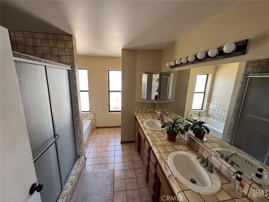 Bathroom, Dual Sink Vanities, Interior, Tile Countertops