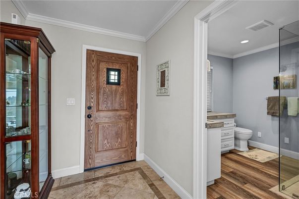 Bathroom, Interior, Recessed Lighting, Wood Texture Flooring