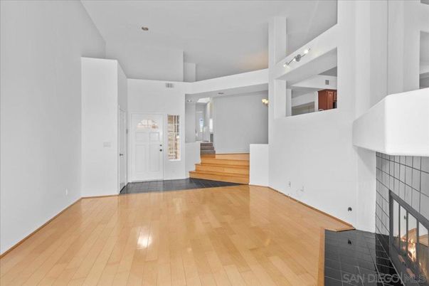 Fireplace, Interior, Recessed Lighting, Wood Texture Flooring