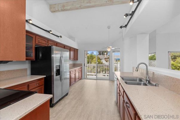 Interior, Kitchen, Stainless Steel Appliances, Wooden Beams, Wood Texture Flooring