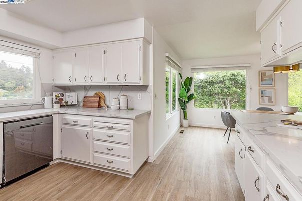 Interior, Kitchen, Wood Texture Flooring