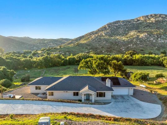 Attached, Exterior, Facade, Solar Panels, Ranch
