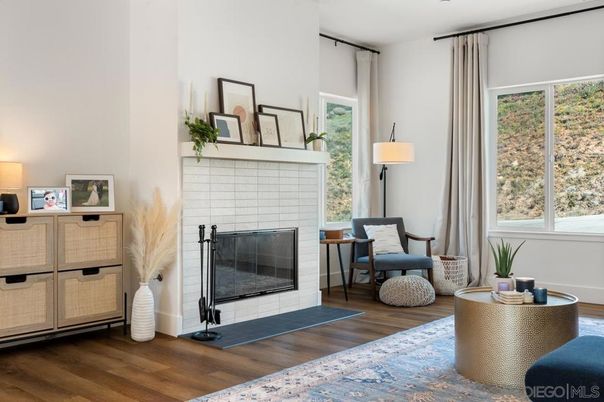 Fireplace, Interior, Wood Texture Flooring