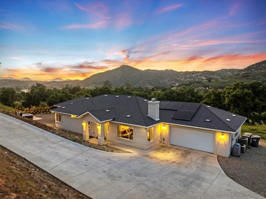 Attached, Exterior, Facade, Solar Panels, Ranch