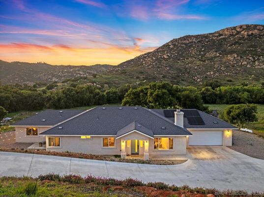 Attached, Exterior, Facade, Solar Panels, Ranch